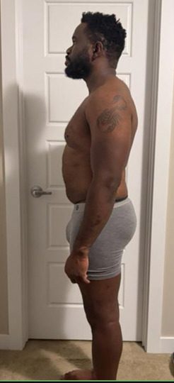 Dwayne R. before starting coaching with HupsFit